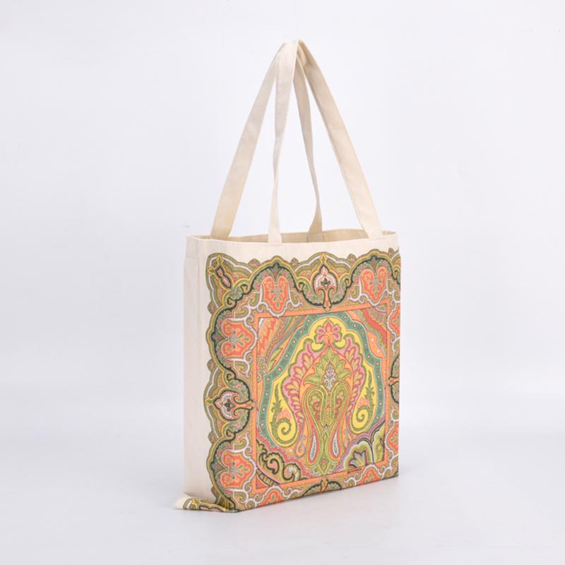 Heavy Canvas Tote Bag with Bottom Reusable Shopping Bags