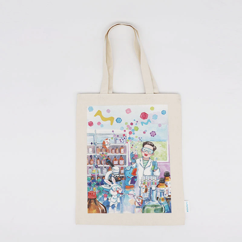 10oz Canvas Tote Bag with Printing White Tote Bag