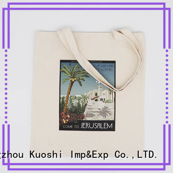 KUOSHI reusable cotton tote bags wholesale supply for park