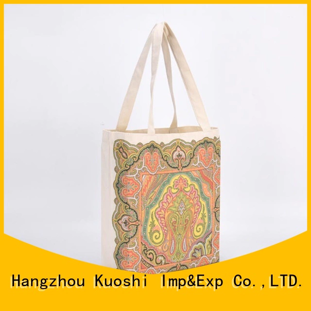 KUOSHI latest black cotton tote bag for business for park