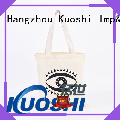 KUOSHI high-quality plain white fabric bags suppliers for grocery shopping
