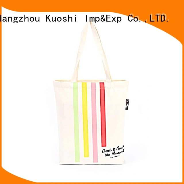 KUOSHI cotton printed canvas tote company for school