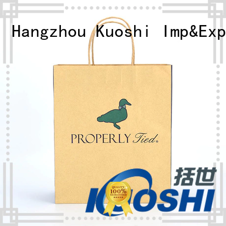 KUOSHI paper grey paper bags for supermarket