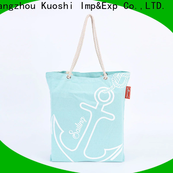 KUOSHI handle canvas bag with print manufacturers for grocery shopping