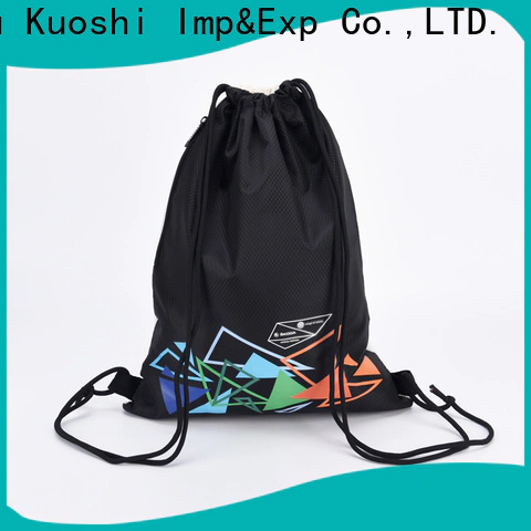 KUOSHI top green drawstring backpack for gym
