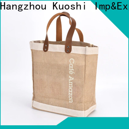 KUOSHI new large hessian bags suppliers for supermarket