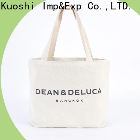 KUOSHI wholesale grey canvas tote bag for supermarket