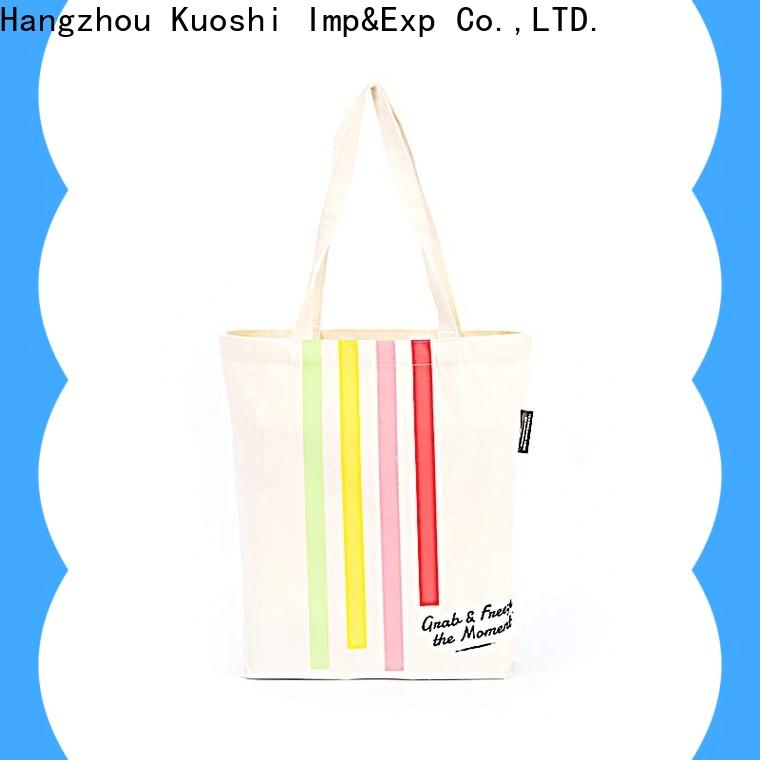KUOSHI eco gray canvas tote bag company for grocery shopping