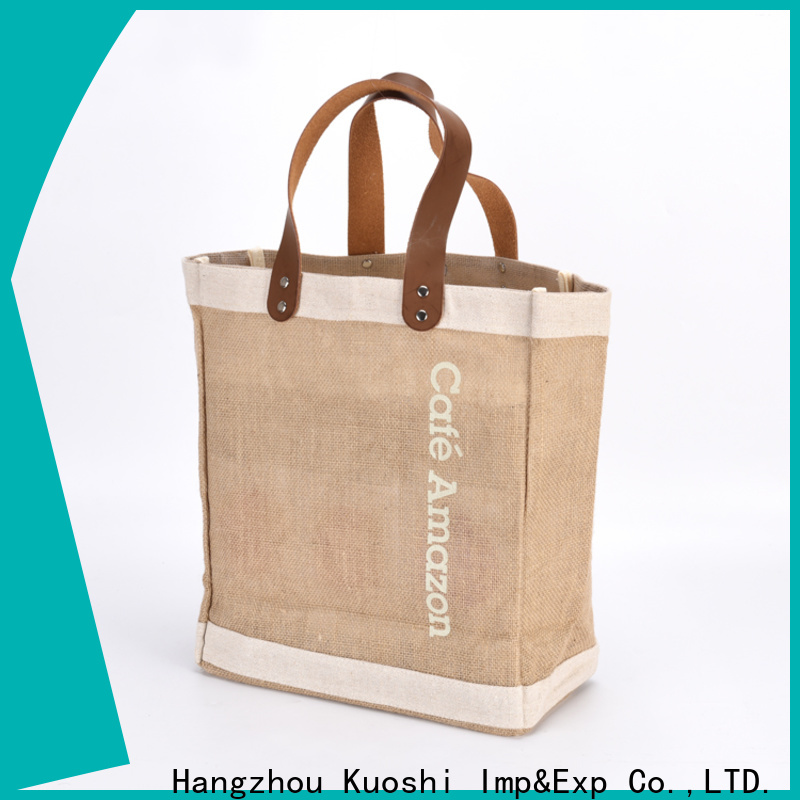 KUOSHI heavy fancy jute bags online suppliers for restaurant