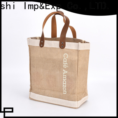 KUOSHI reusable jute bags with handles for business for supermarket