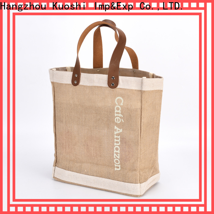 custom big jute bags online shopping company for shopping mall