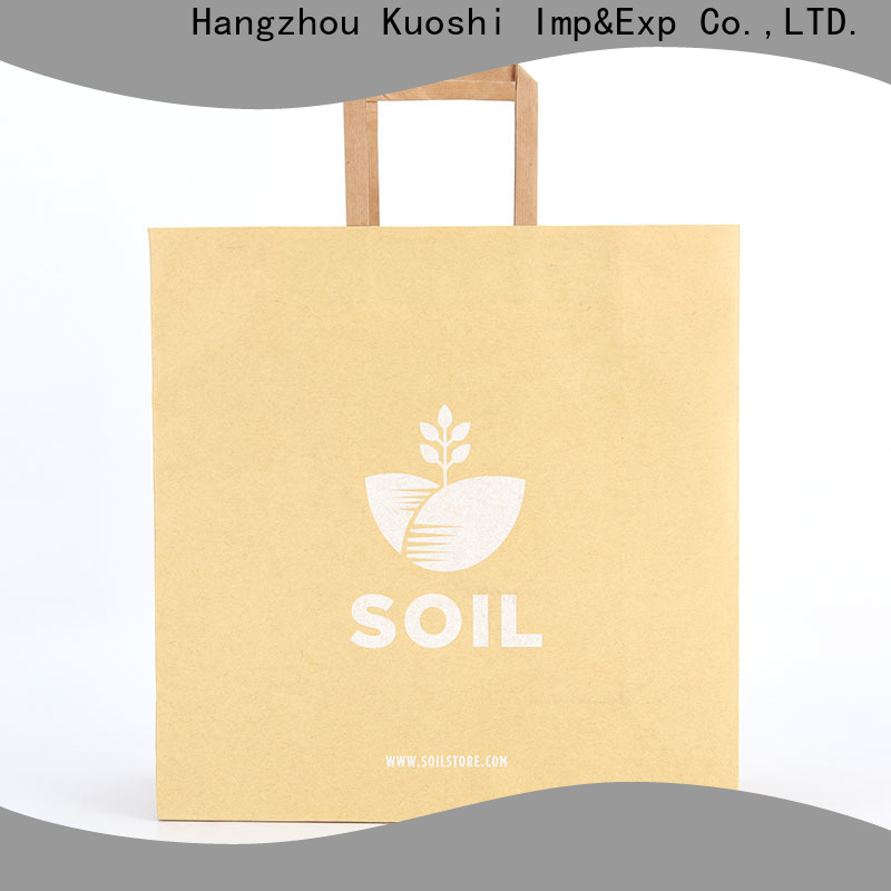 wholesale paper lunch bags with handles kraft for food packaging KUOSHI