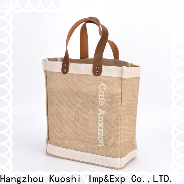 KUOSHI high-quality blank jute tote bags factory for shopping