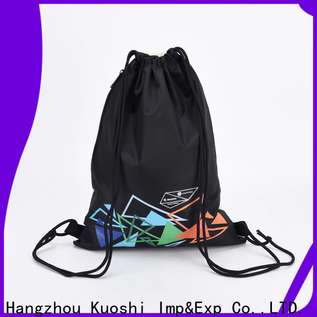 KUOSHI polyester rucksack drawstring suppliers for school