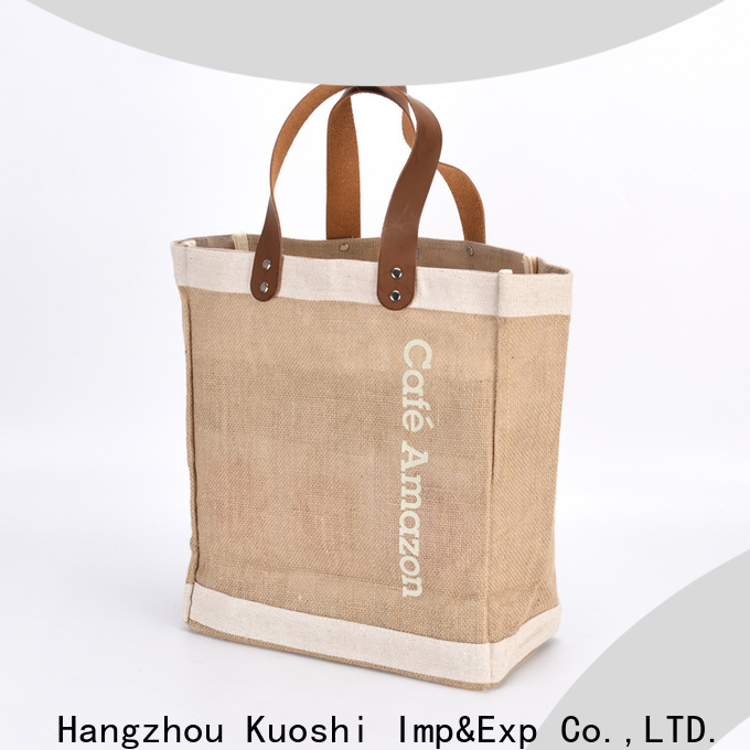 KUOSHI custom jute bag cost supply for supermarket