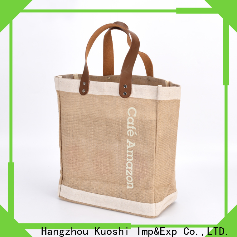 KUOSHI heavy jute bags with handles company for supermarket
