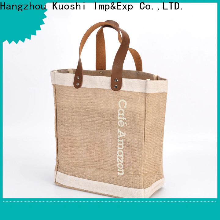 KUOSHI latest jute bag design your own factory for supermarket