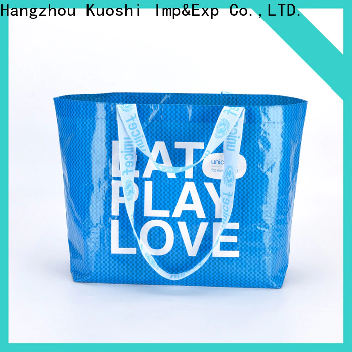 KUOSHI reusable poly woven bags manufacturer for beach visit
