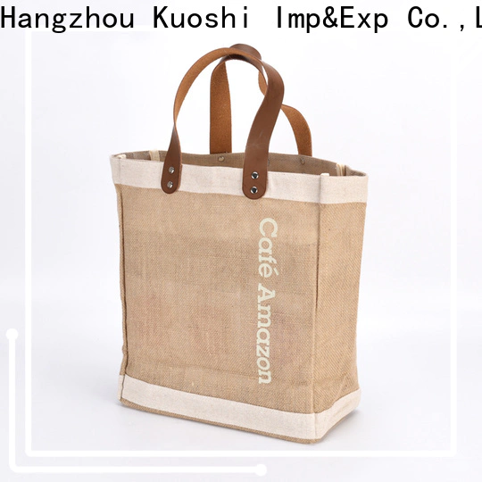 KUOSHI reusable jute satchel bags supply for marketing