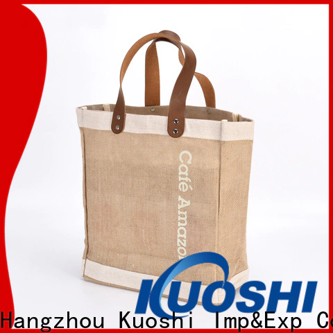 KUOSHI colored jute bags factory for supermarket