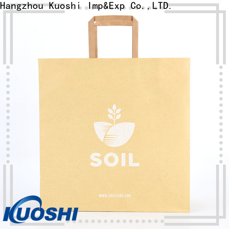 KUOSHI best cheap coloured paper bags supply for supermarket