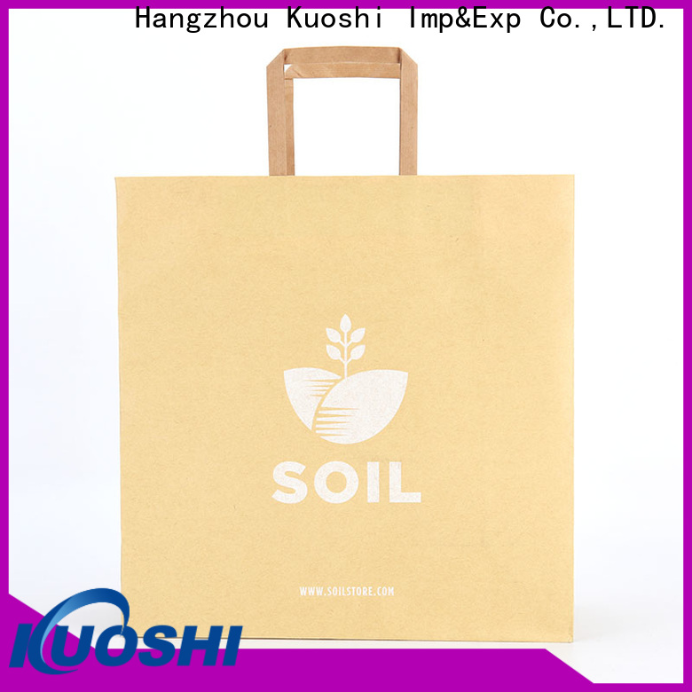 KUOSHI high-quality printed brown paper bags manufacturers for supermarket