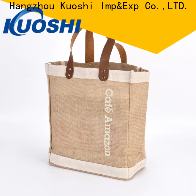 KUOSHI bag jute handbags for business for supermarket