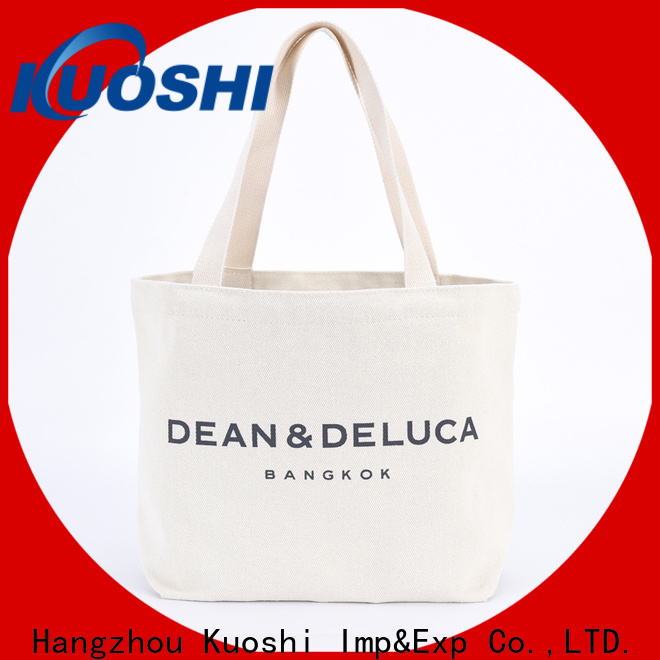 KUOSHI bottom canvas leather tote bag factory for park