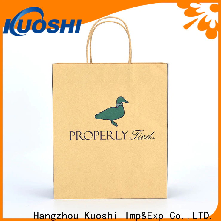 KUOSHI 120gsm recycled paper bags suppliers for supermarket