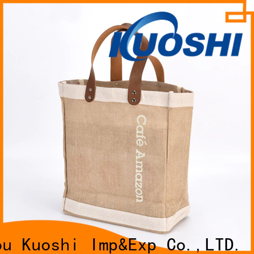 KUOSHI handles jute beach bags wholesale suppliers for marketing
