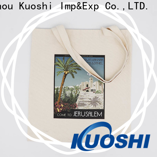 KUOSHI white large canvas tote bags with zipper manufacturers for grocery shopping