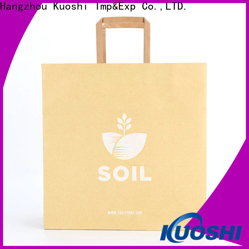 KUOSHI quality brown paper bag color for business for supermarket