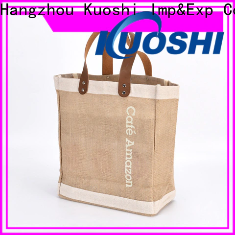 KUOSHI latest plain hessian jute bags suppliers for restaurant