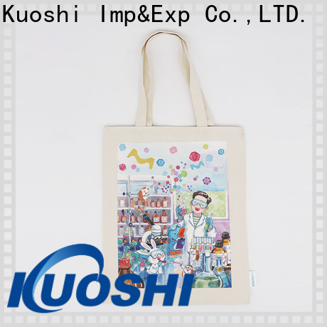 KUOSHI top printed canvas shopping bags supply for daily activities