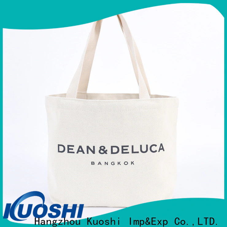 KUOSHI printed canvas tote bags with initials for business for park