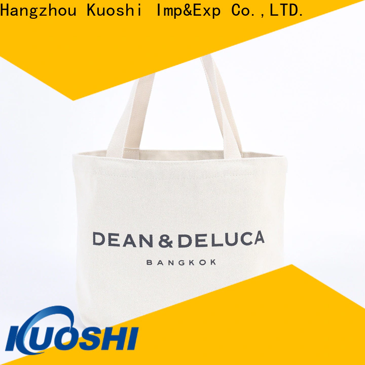 KUOSHI latest zip top canvas tote bag for business for beach visit