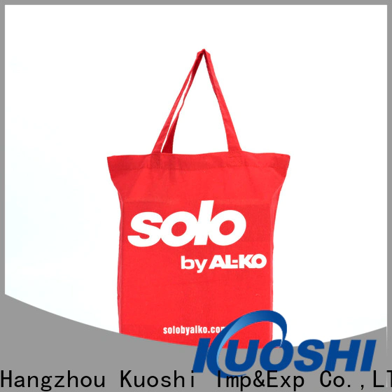 KUOSHI logo trendy canvas tote bags suppliers for office work