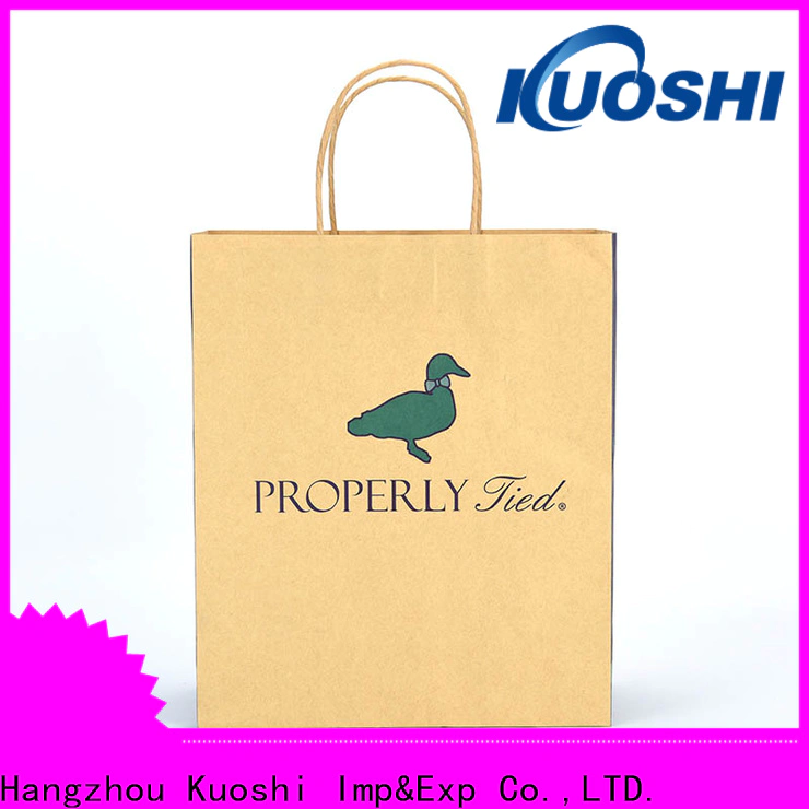 KUOSHI custom white paper bags with handles suppliers for vegetables