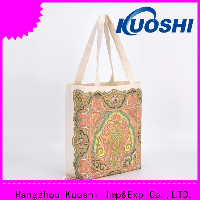 KUOSHI white personalised cotton drawstring bags supply for daily activities
