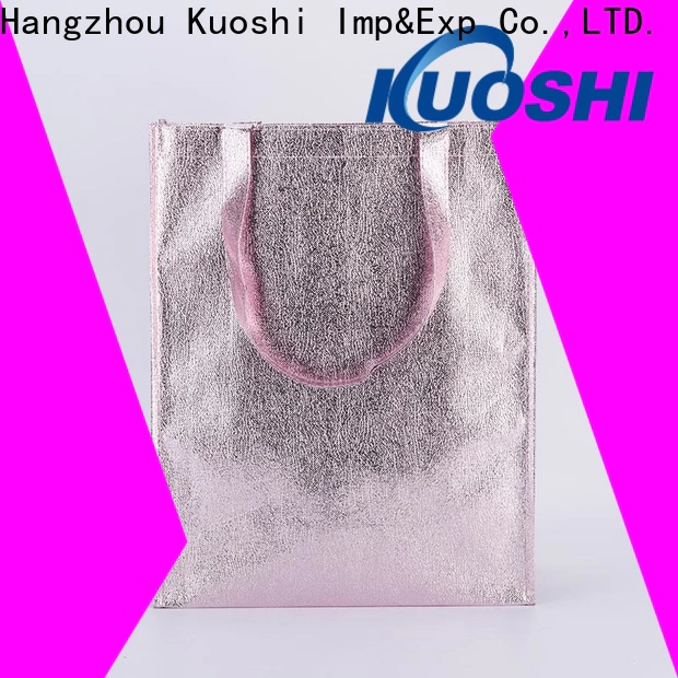 KUOSHI nature drawstring non woven tote bags supply for school