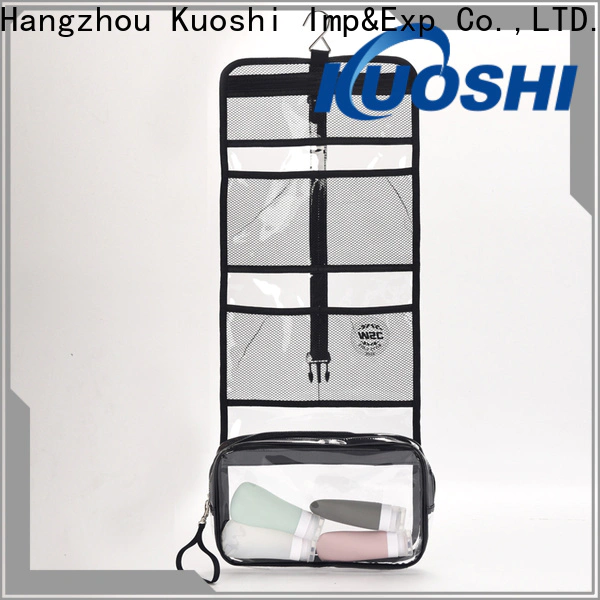 KUOSHI cosmetic pvc zipper bag for travel