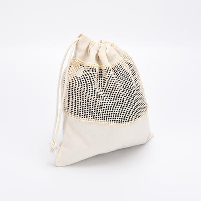Simple Reusable Cotton Mesh Produce Bag for Vegetable and Fruit
