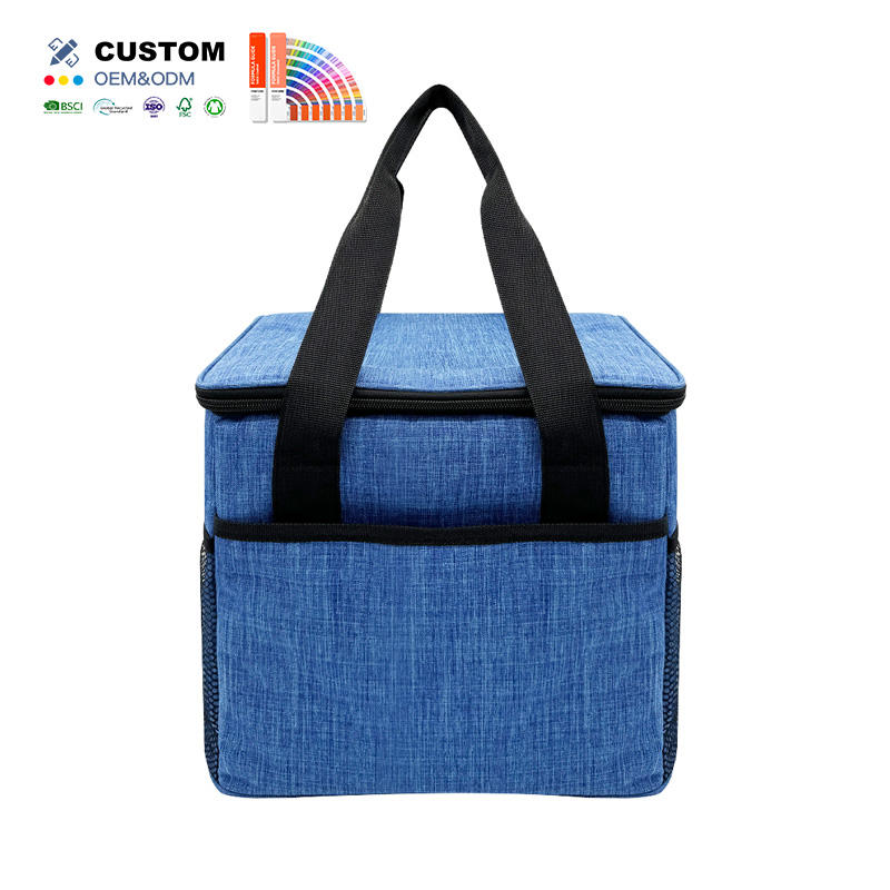 Factory Directed Customized Insulated Cooler Bag Reusable  Leakproof Oxford Grocery Food Delivery Cooler Bag