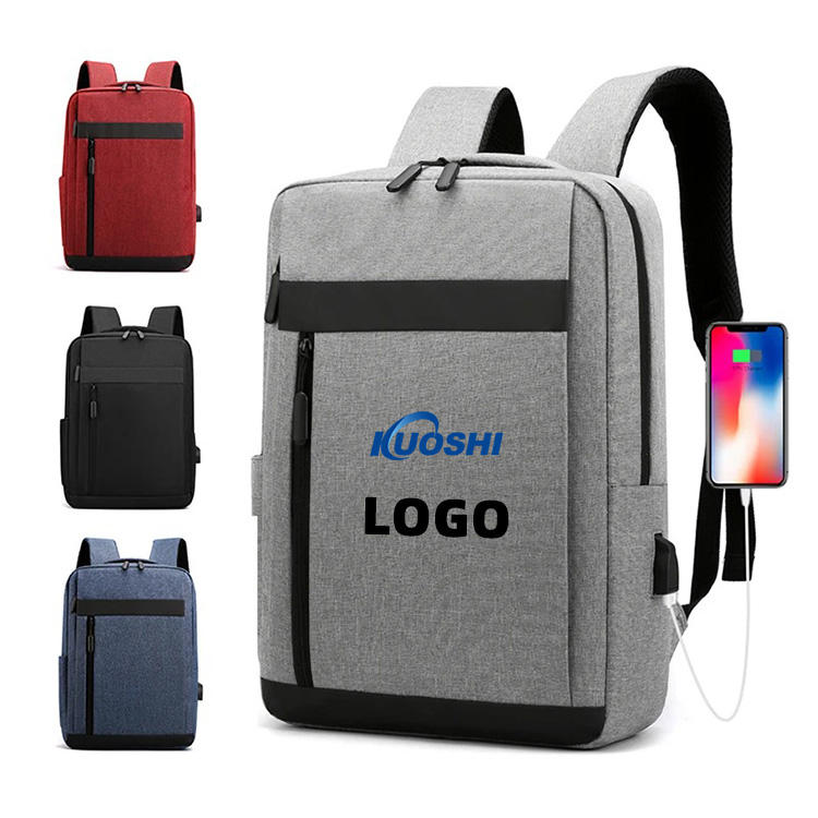 Wholesale Custom Waterproof Office Computer Bag Nylon Laptop Backpacks Unisex School Bags with USB Port