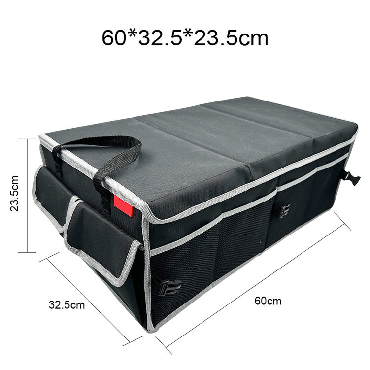 High Capacity Foldable Polyester Trunk Organizer Durable Car Front Seat Gap Storage Accessory Made of Nylon