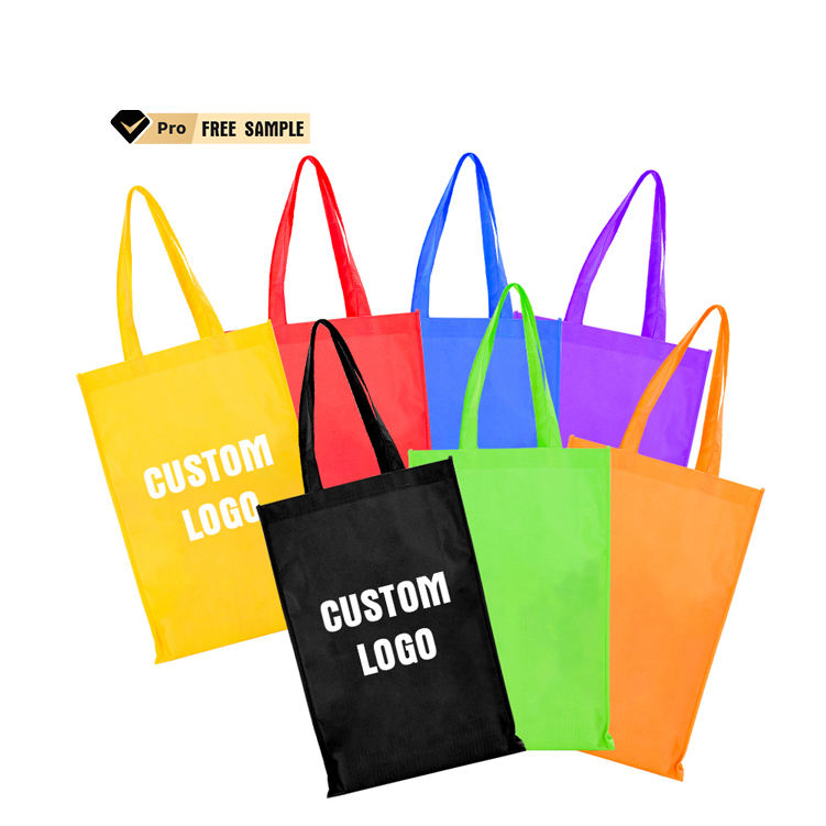 Wholesale Cheap Price Custom Logo Groceries Delivery Bag Shopping Promotional Recycled Tote Non Woven Bag