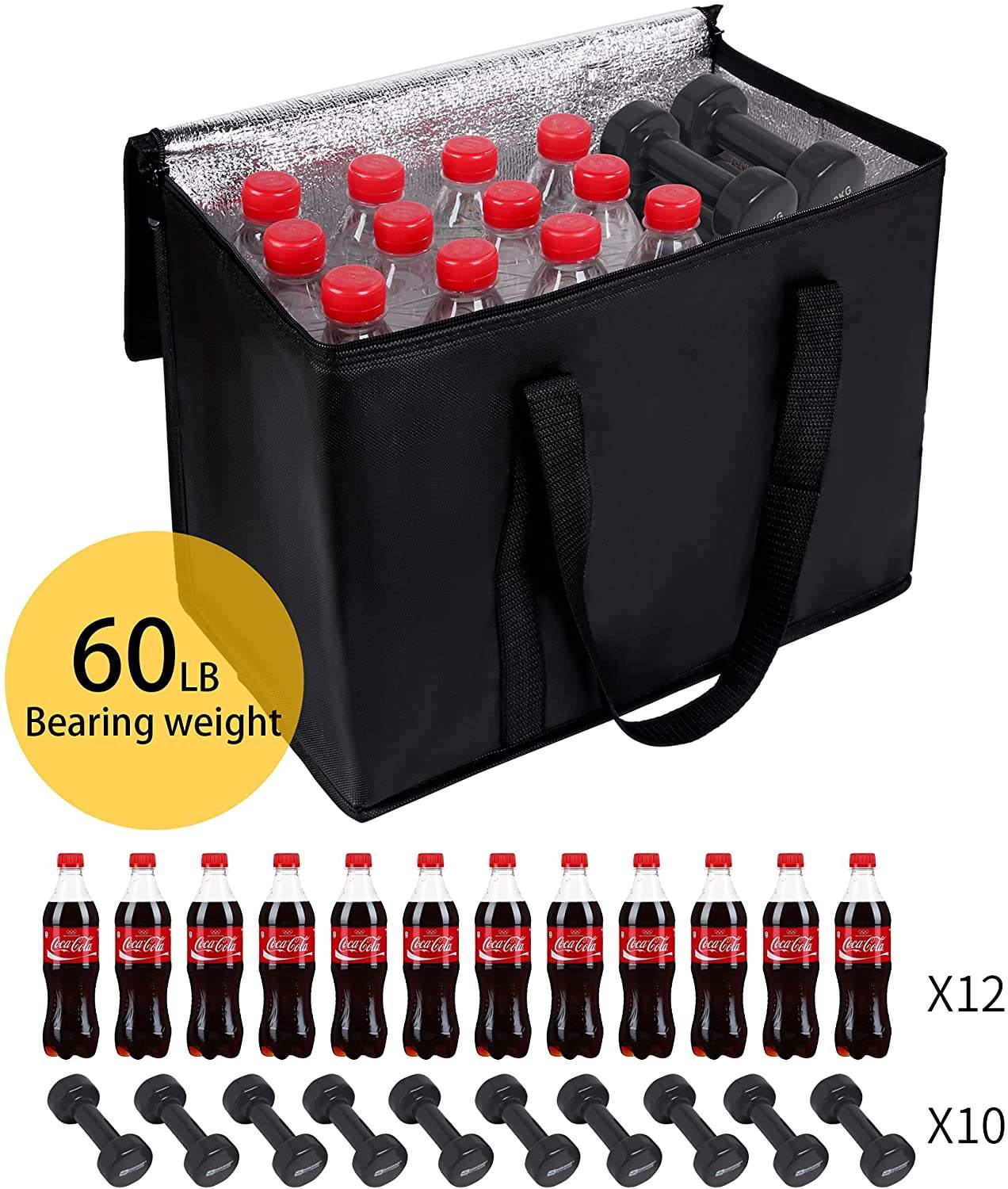 OEM Kuoshi Custom Logo Promotional Reusable Thermal Insulation Bag Insulated Juice Bottle 600D Cooler Bag