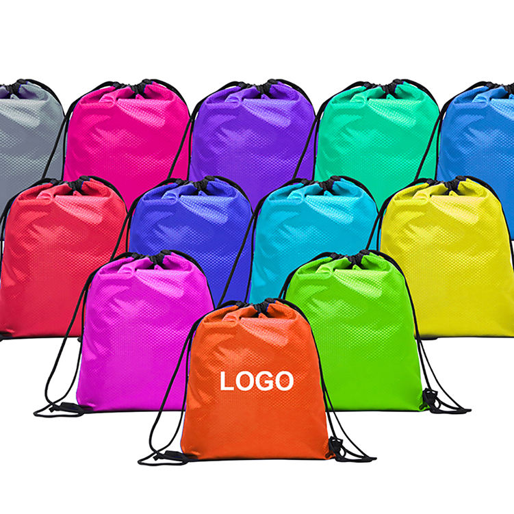 Wholesale Customized Promotional Polyester Nylon Drawstring Cheap Custom Promotion Children Kids Backpack School Bags