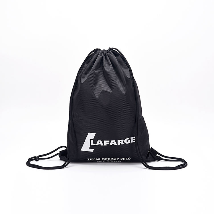 210d Polyester Promotion Gym Sport Backpack Drawstring Bag with Custom Logo
