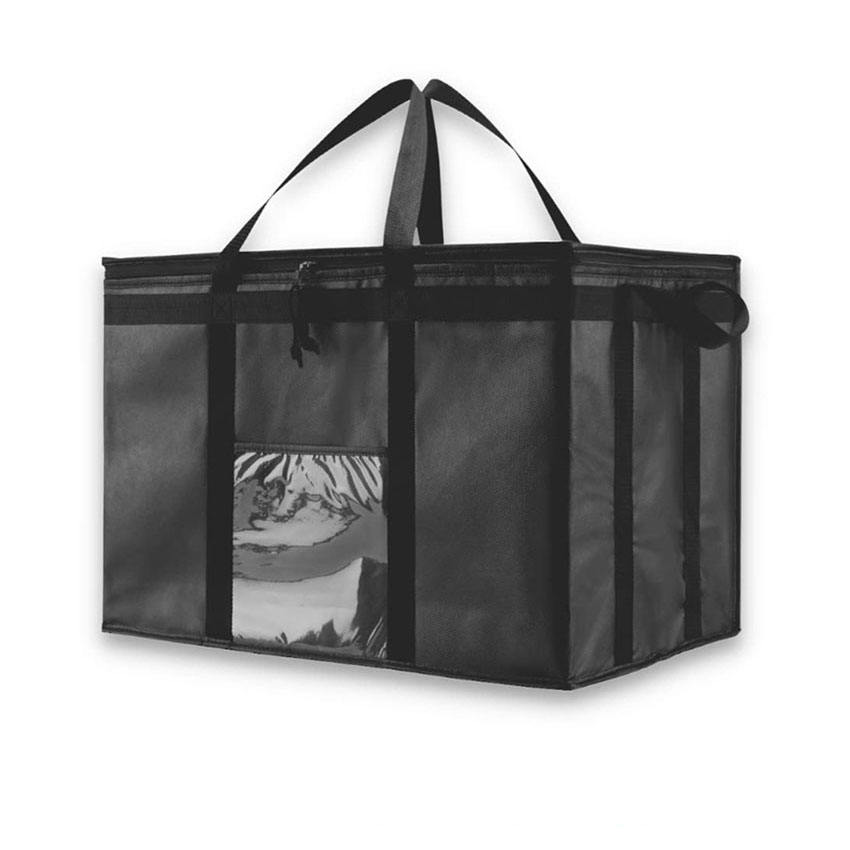 Custom Logo Reusable Waterproof Nonwoven Aluminium Foil Shoulder Thermal Lunch Bag Tote Insulated Cooler Bag for Camping
